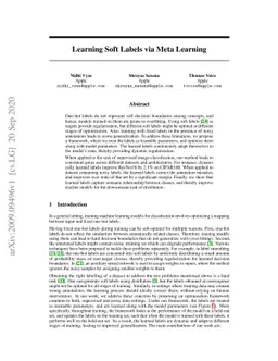 Learning Soft Labels via Meta Learning