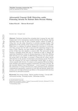 Adversarial Concept Drift Detection under Poisoning Attacks for Robust
  Data Stream Mining