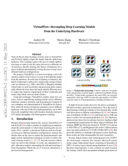 VirtualFlow: Decoupling Deep Learning Models from the Underlying
  Hardware