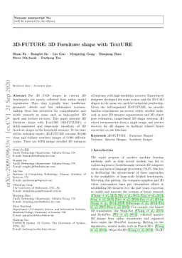 3D-FUTURE: 3D Furniture shape with TextURE