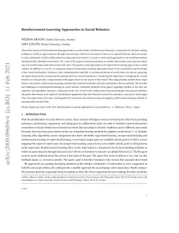 Reinforcement Learning Approaches in Social Robotics