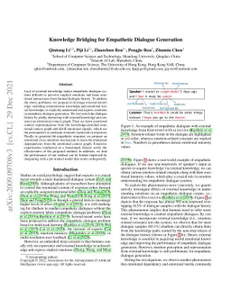 Knowledge Bridging for Empathetic Dialogue Generation