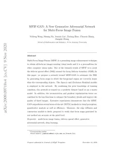 MFIF-GAN: A New Generative Adversarial Network for Multi-Focus Image
  Fusion
