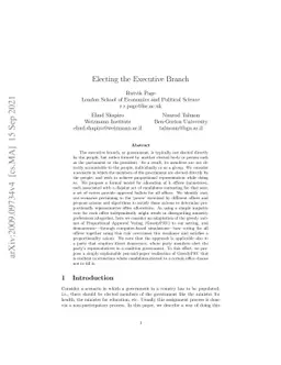 Electing the Executive Branch