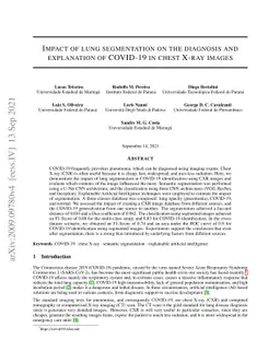 Impact of lung segmentation on the diagnosis and explanation of COVID-19
  in chest X-ray images