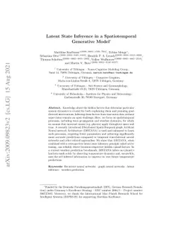 Latent State Inference in a Spatiotemporal Generative Model