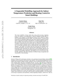 A Sequential Modelling Approach for Indoor Temperature Prediction and
  Heating Control in Smart Buildings