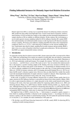 Finding Influential Instances for Distantly Supervised Relation
  Extraction