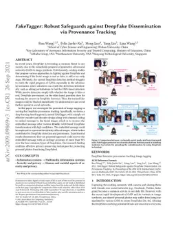 FakeTagger: Robust Safeguards against DeepFake Dissemination via
  Provenance Tracking