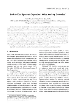 End-to-End Speaker-Dependent Voice Activity Detection