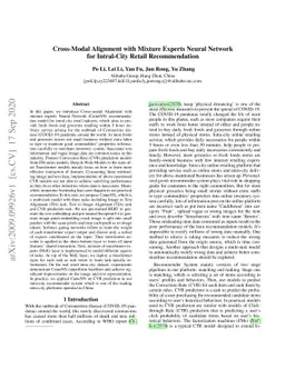 Cross-Modal Alignment with Mixture Experts Neural Network for
  Intral-City Retail Recommendation