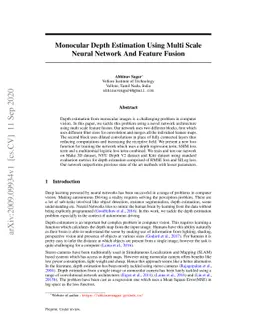 Monocular Depth Estimation Using Multi Scale Neural Network And Feature
  Fusion