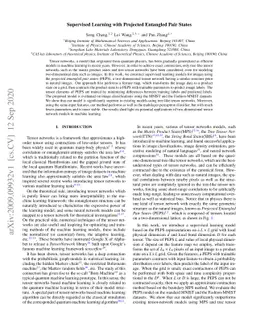Supervised Learning with Projected Entangled Pair States