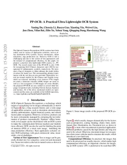 PP-OCR: A Practical Ultra Lightweight OCR System