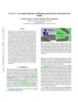 CMAX++ : Leveraging Experience in Planning and Execution using
  Inaccurate Models
