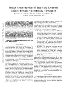 Image Reconstruction of Static and Dynamic Scenes through Anisoplanatic
  Turbulence
