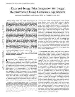 Data and Image Prior Integration for Image Reconstruction Using
  Consensus Equilibrium