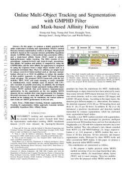 Online Multi-Object Tracking and Segmentation with GMPHD Filter and
  Mask-based Affinity Fusion