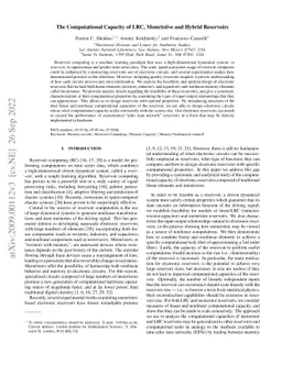 The Computational Capacity of LRC, Memristive and Hybrid Reservoirs
