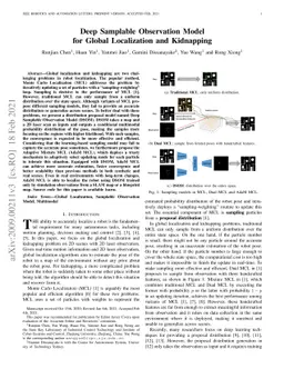 Deep Samplable Observation Model for Global Localization and Kidnapping