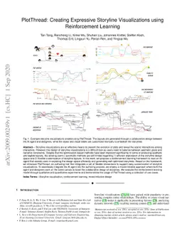 PlotThread: Creating Expressive Storyline Visualizations using
  Reinforcement Learning