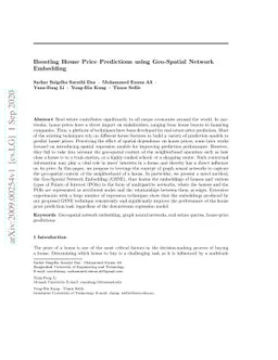 Boosting House Price Predictions using Geo-Spatial Network Embedding