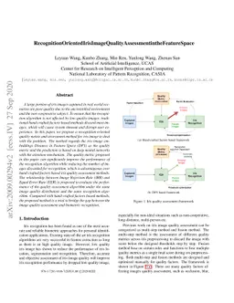Recognition Oriented Iris Image Quality Assessment in the Feature Space