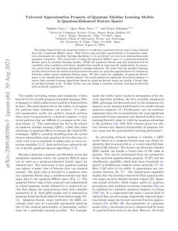 Universal Approximation Property of Quantum Machine Learning Models in
  Quantum-Enhanced Feature Spaces