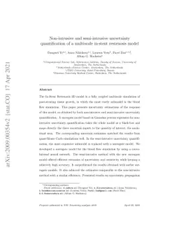 Non-intrusive and semi-intrusive uncertainty quantification of a
  multiscale in-stent restenosis model