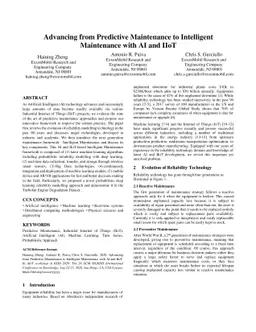 Advancing from Predictive Maintenance to Intelligent Maintenance with AI
  and IIoT