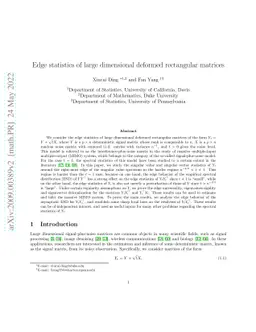 Edge statistics of large dimensional deformed rectangular matrices