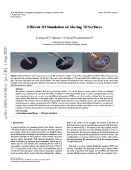 Efficient 2D Simulation on Moving 3D Surfaces