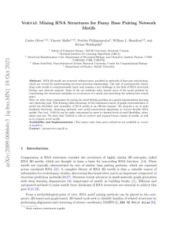 VeRNAl: Mining RNA Structures for Fuzzy Base Pairing Network Motifs