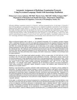 Automatic Assignment of Radiology Examination Protocols Using
  Pre-trained Language Models with Knowledge Distillation
