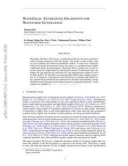 WaveGrad: Estimating Gradients for Waveform Generation