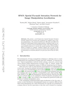 SPAN: Spatial Pyramid Attention Network forImage Manipulation
  Localization