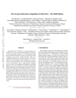 Iris Liveness Detection Competition (LivDet-Iris) -- The 2020 Edition