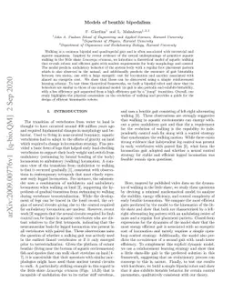 Models of benthic bipedalism