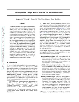 Heterogeneous Graph Neural Network for Recommendation