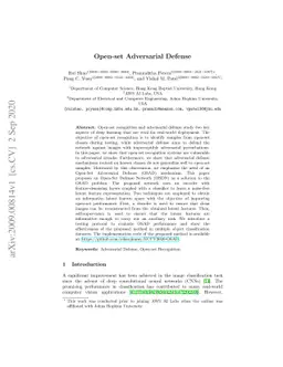 Open-set Adversarial Defense