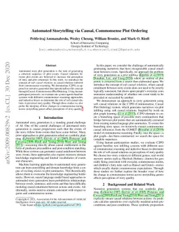 Automated Storytelling via Causal, Commonsense Plot Ordering