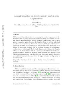 A simple algorithm for global sensitivity analysis with Shapley effects