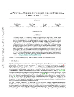 A Practical Chinese Dependency Parser Based on A Large-scale Dataset
