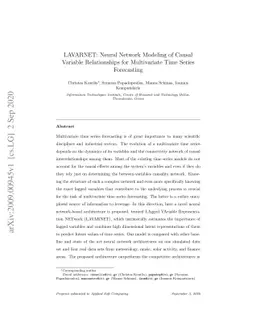 LAVARNET: Neural Network Modeling of Causal Variable Relationships for
  Multivariate Time Series Forecasting