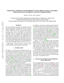 Variational Inference-Based Dropout in Recurrent Neural Networks for
  Slot Filling in Spoken Language Understanding