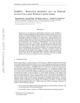 DARTS-: Robustly Stepping out of Performance Collapse Without Indicators