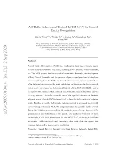 ASTRAL: Adversarial Trained LSTM-CNN for Named Entity Recognition