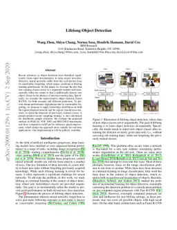 Lifelong Object Detection