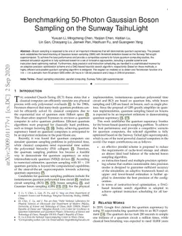 Benchmarking 50-Photon Gaussian Boson Sampling on the Sunway TaihuLight