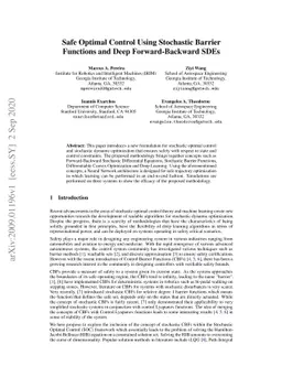 Safe Optimal Control Using Stochastic Barrier Functions and Deep
  Forward-Backward SDEs